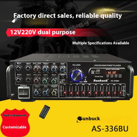 SUNBUCK Bluetooth Audio Power Amplifier HiFi Speaker High-power Household Vehicle Amplifier 12V220V Dual-purpose EQ Balanced