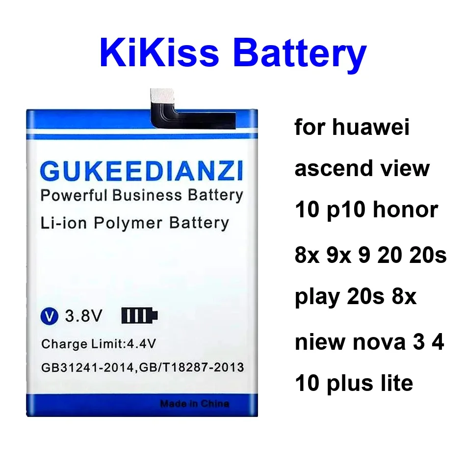 

HB386590ECW HB386589ECW For Huawei Ascend View 10 P10 Honor 8X 9X 9 20 20S Play Niew Nova 3 4 Plus Lite Battery