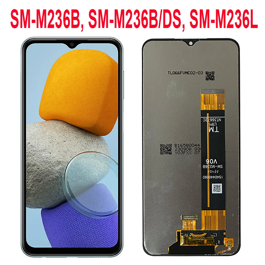 6.6\'\' Screen For Samsung Galaxy M23 M236B SM-M236L LCD Display With Frame Touch Panel Digital For Samsung M23 Screen Replacement