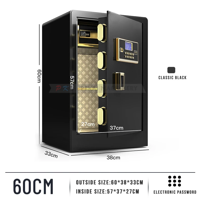 60cm Large Electronic Safe Household Commercial Use Anti-theft All steel Fingerprint Password Intelligent Safe Box