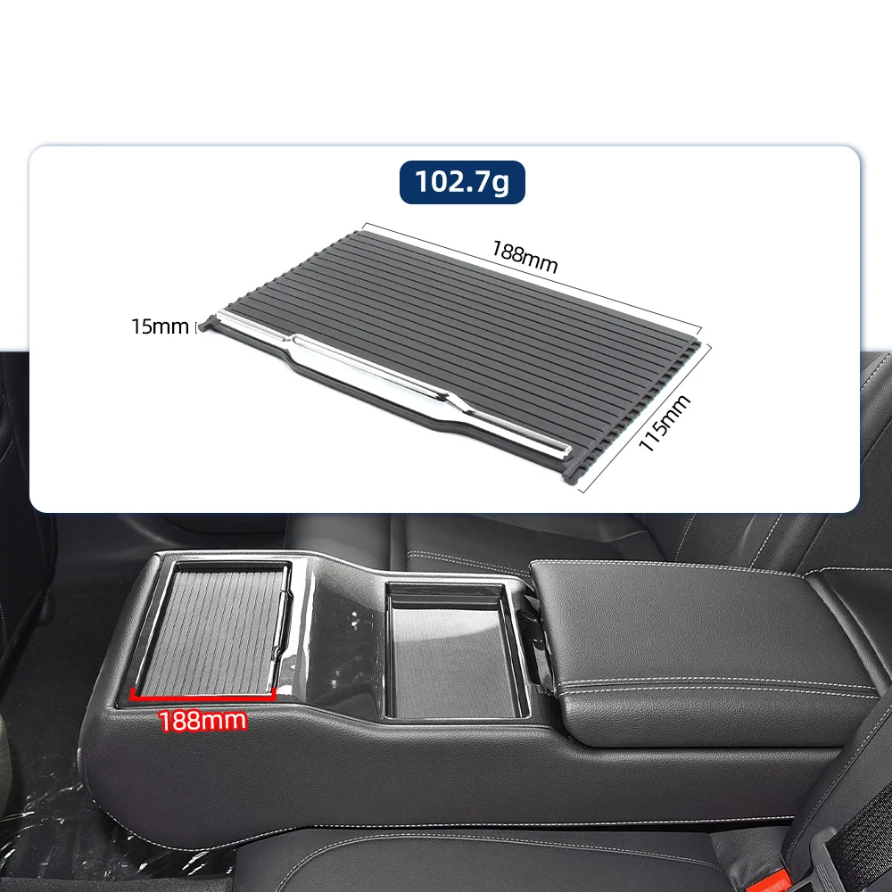 Car Rear Seat Center Armrest Cup Holder Roller Cover Armrest Box Sliding Shutters Brand New For Ford Taurus 2015-2019
