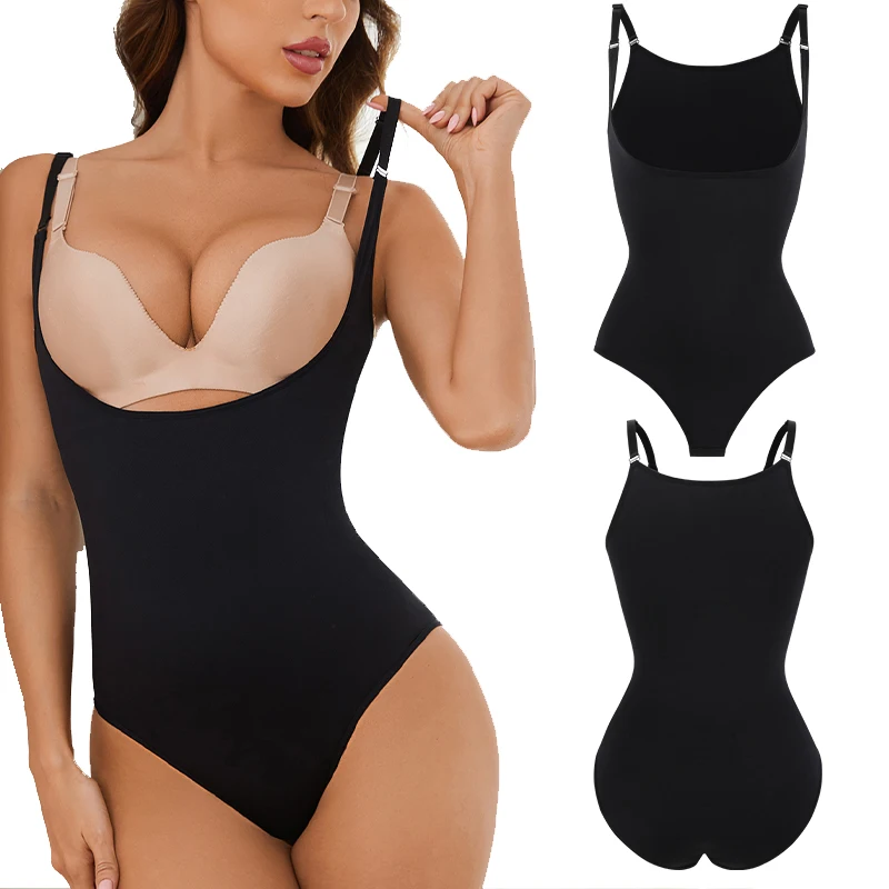 Bodysuit Shapewear Women Open Bust Body Shaper Tummy Control Seamless Butt Lifter Slimming Waist Trainer Underwear