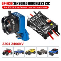 2204 2400KV Brushless Outrunner Motor with Transmission and 30A ESC for 1/24 RC Crawler Axial SCX24 Upgrade