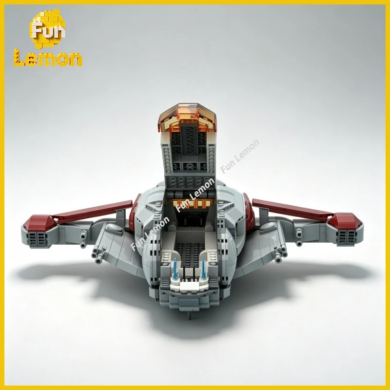 MOC Realistic Mini Tactical Space Support Building Block Set, Sci-Fi Small Piece Puzzle Kit, Great for Spaceship Fans