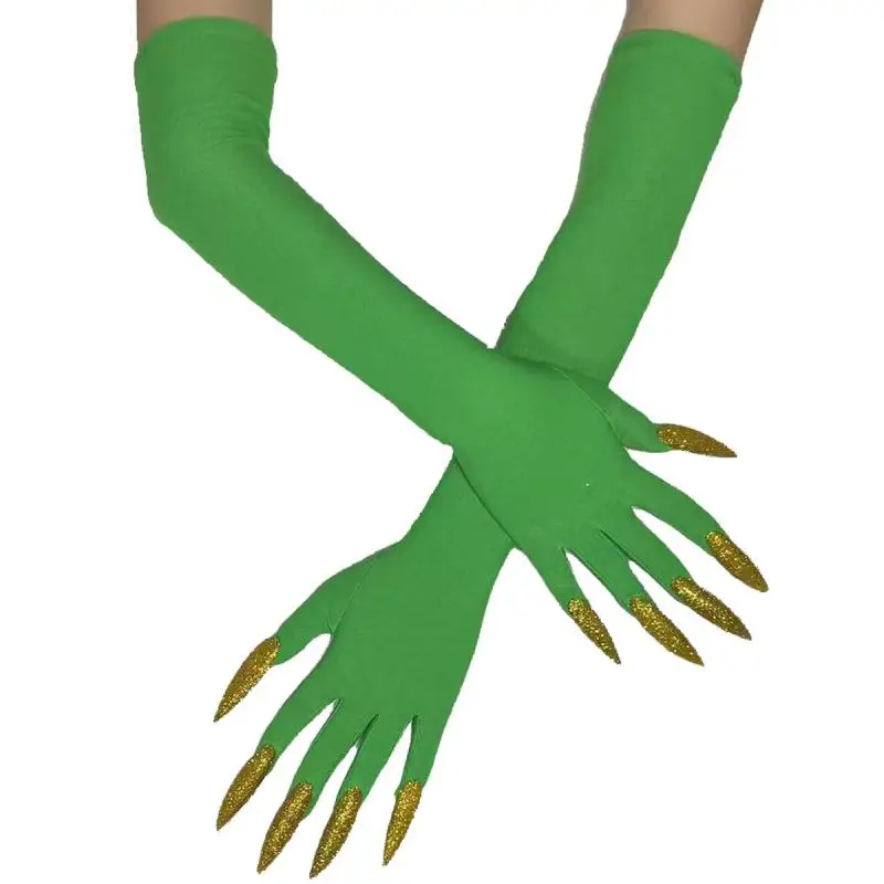 Cool Halloween Long Gloves Ghost Claw Dress up gloves Fashion red Long nails Cosplay Halloween Funny gloves C068