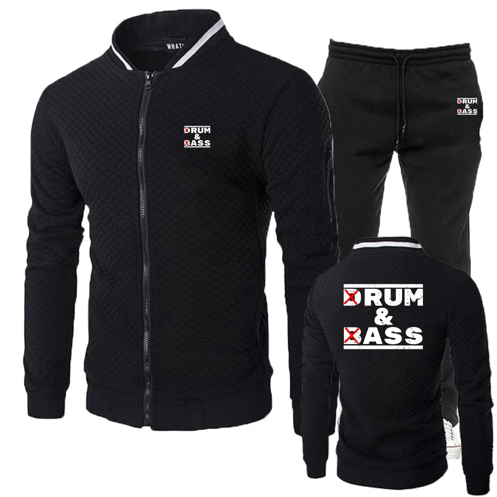 

Удобные для кожи толстовки в стиле Avant Garde из ткани премиум-класса для любителей барабанов и басов с забавной цитатой и логотипом, брюки с принтом, спортивные костюмы