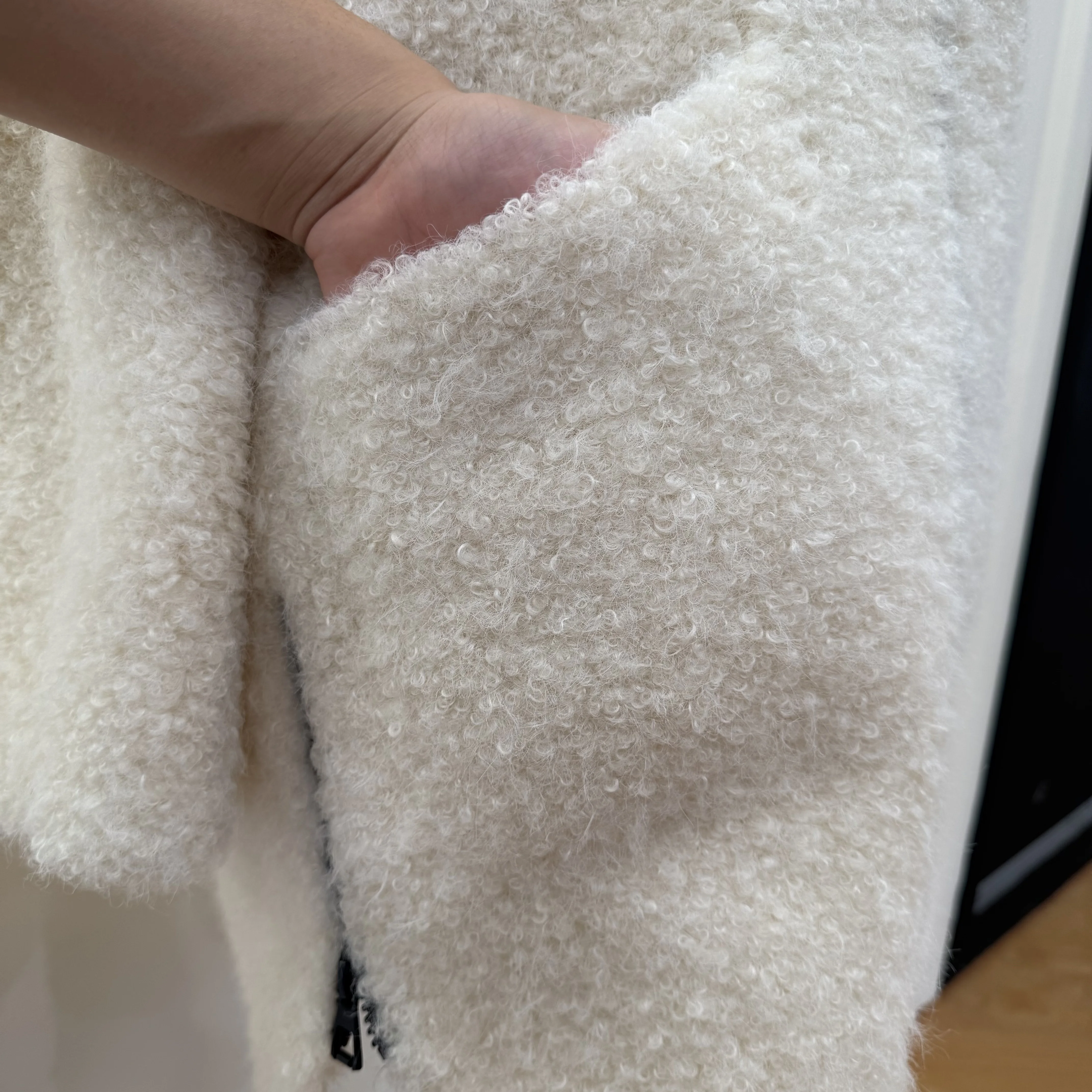 Bo cui ฤดูใบไม้ร่วงและฤดูหนาวเรียบง่ายสบายๆอเนกประสงค์เสื้อยาวปานกลางมีฮู้ดส่วนเสื้อขนสัตว์เสื้อโค้ทผู้หญิง