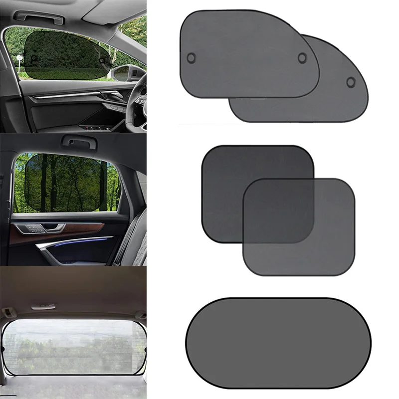 

1/2/4PCS Car Side Window Sun Visor Shade Covers Summer UV Protection Universal Sunshade Protector Cover With Suction Caps