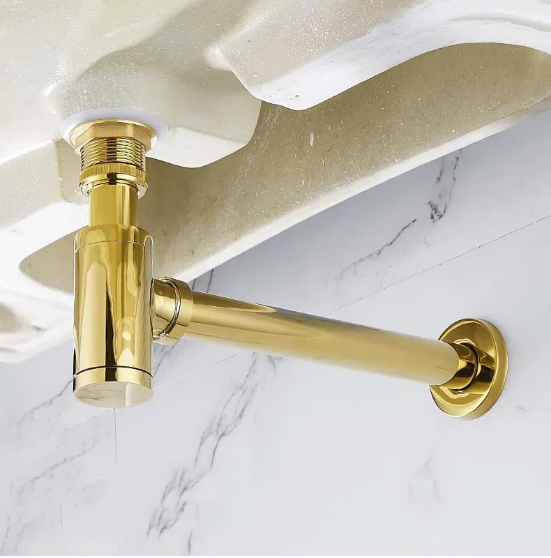 Basin Drain Siphon Bathroom Sink Bottle Trap Modern Pop Up Filter Fixture Stopper Set Black Washbasin Hose Accessory Renovation