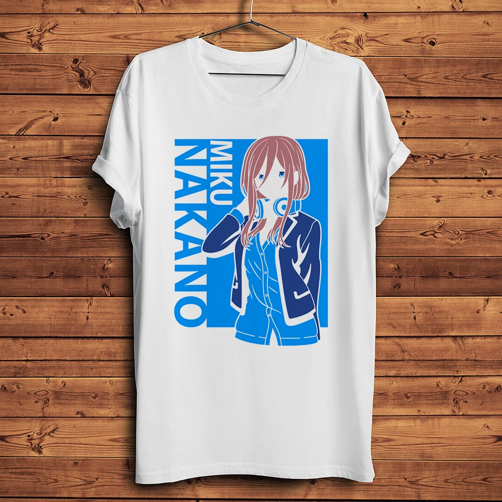 Kawaii Miku Nakano, Funny Waifu Anime T-shirt ,Men New White TShirt ,Unisex Otaku Streetwear,Quintessential Quintuplets