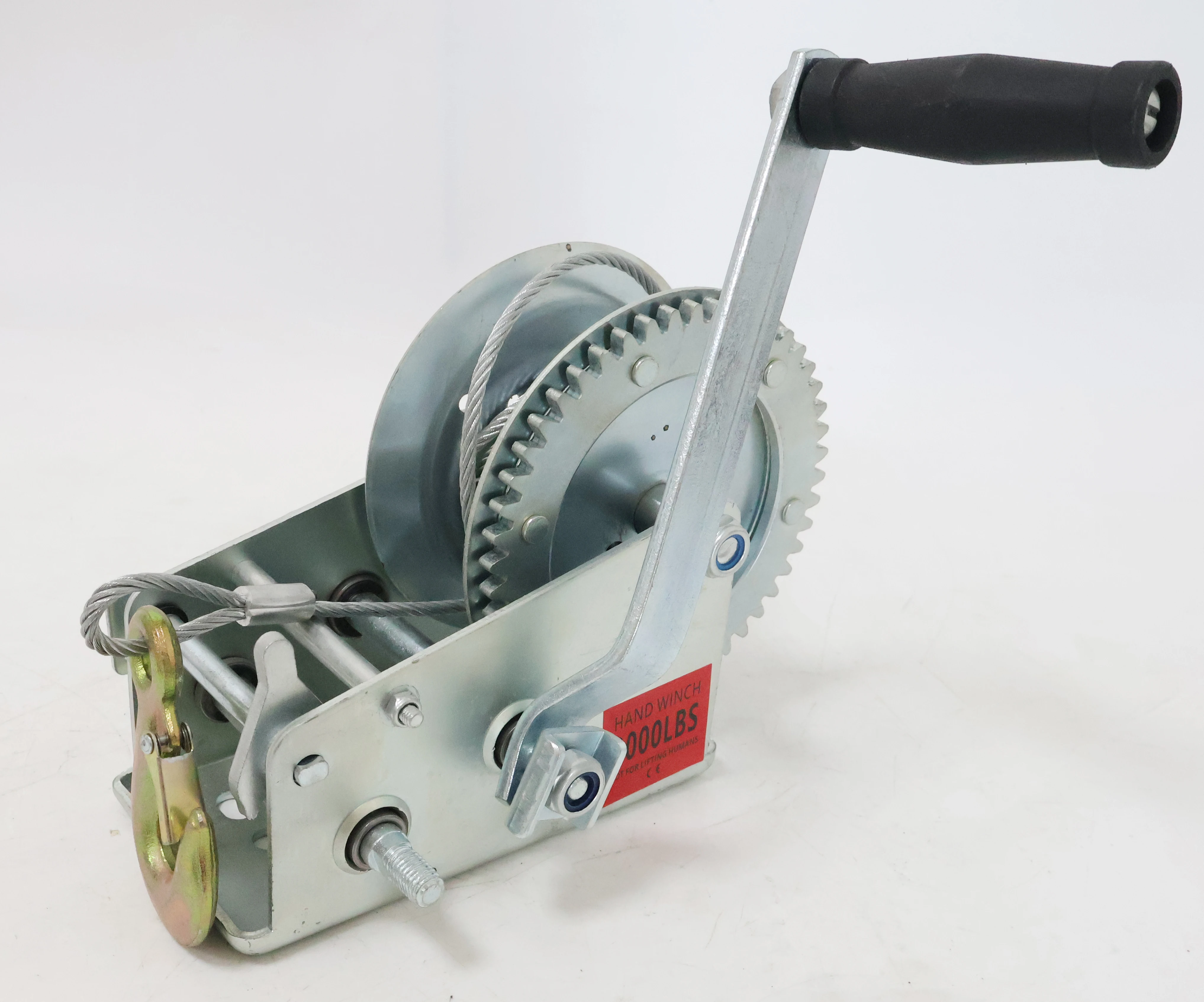 

High Quality 2500 Pound Portable Marine Cable Puller with Bidirectional Ratchet and Manual Winch