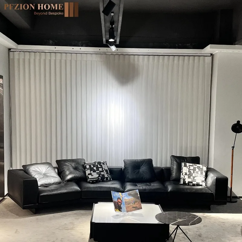 black reclining modular combination sofaModern luxury Italian leather corner sofa, suitable for high-end villas and living rooms