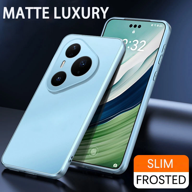 Airbag-Super-Schutz, hartes Acryl, AG-Matte, rückseitige Abdeckung für Huawei Pura 70 80 Ultra P30 P40 P50 P60 Pro, mattierte Handyhülle