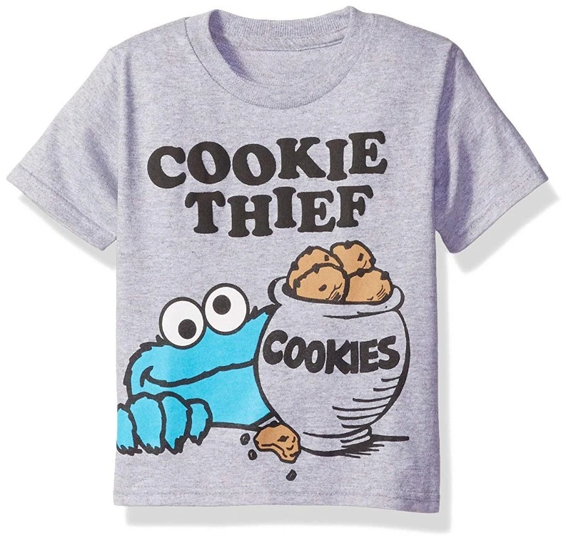 Camiseta de Manga Corta - Elmo, Camiseta de Cookie Monster, Azul Cielo, Camiseta Casual de Manga Corta para Hombre, Algodón, Verano, Dibujos Animados