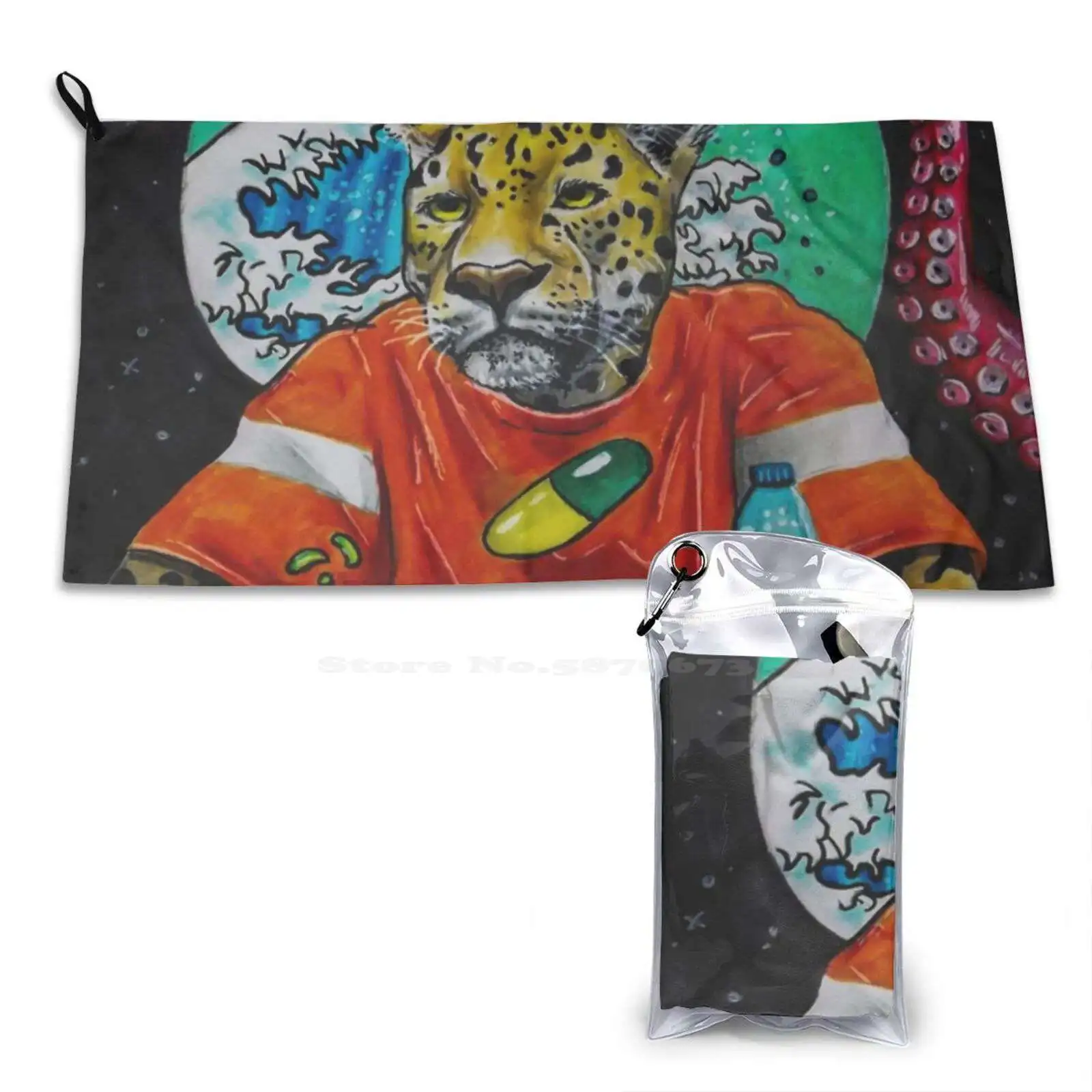 Spaced Out! Personalized Soft Towel Home Outdoor Space Bizarre Strange