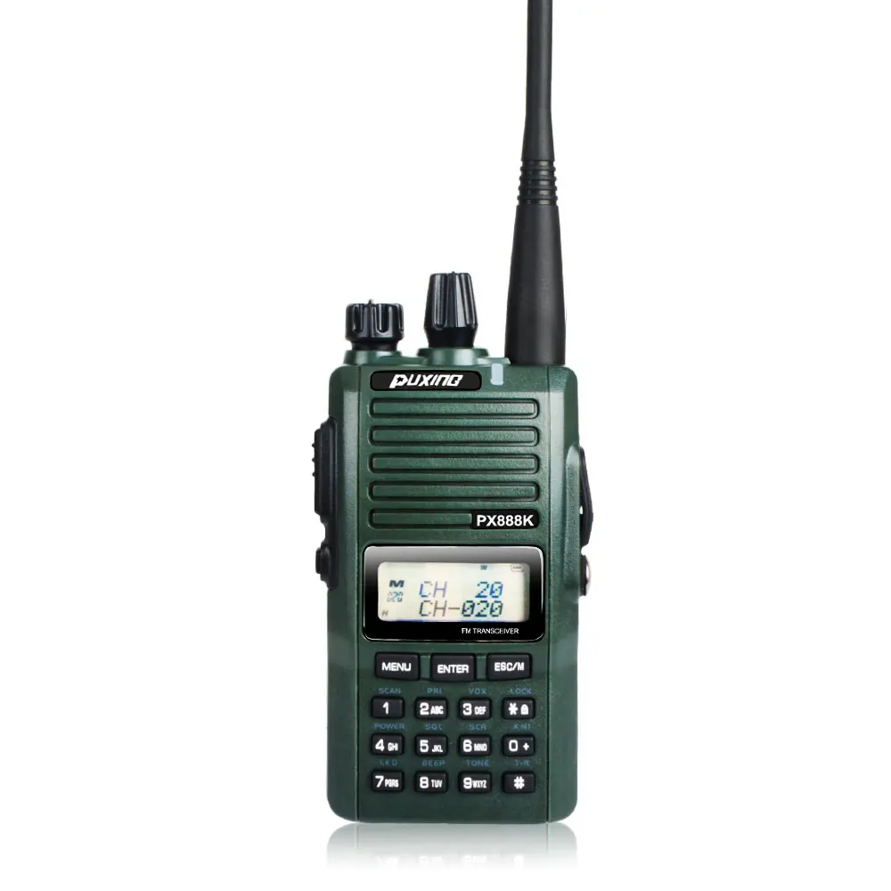 위장 PX-888K VHF 136-174MHz UHF400-480MHz 듀얼 밴드 Puxing FM 워키 토키