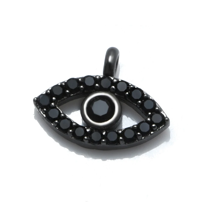 1PCS Multi Styles Gun Black Plated With Black Zircon Charms Pendants Accessories For Bracelet Earrings Jewelry Making