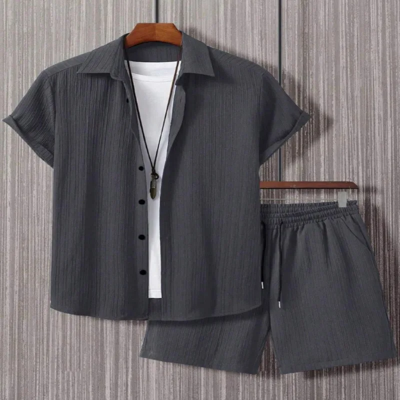 2026 Sommer Neuheit Herren 2-teiliges Set Kurzarmhemd & Shorts – Leicht, Atmungsaktiv, Lässig, Streetwear, Trendig für Alltag & Urlaub – Detail 18