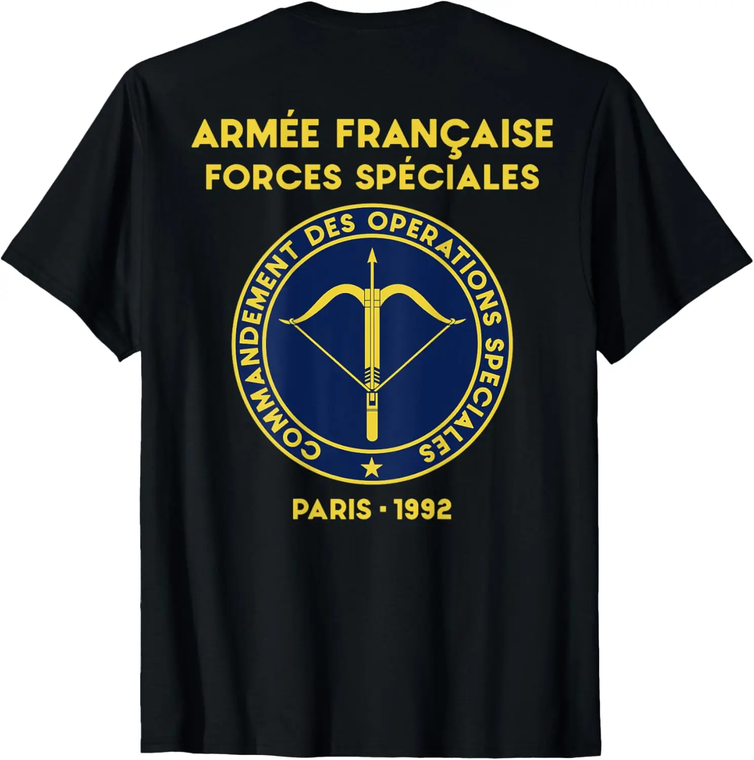 French Special Force Operations Command Military T-Shirt Short Sleeve Casual 100% Cotton Shift
