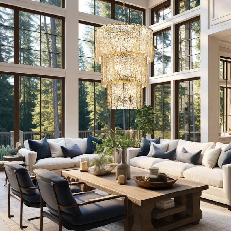 

Круглая подвесная люстра из муранского стекла, подвесные светодиодные светильники для гостиной, входа в лофт, лестницы, хрустальная люстра из стекла с высоким потолком