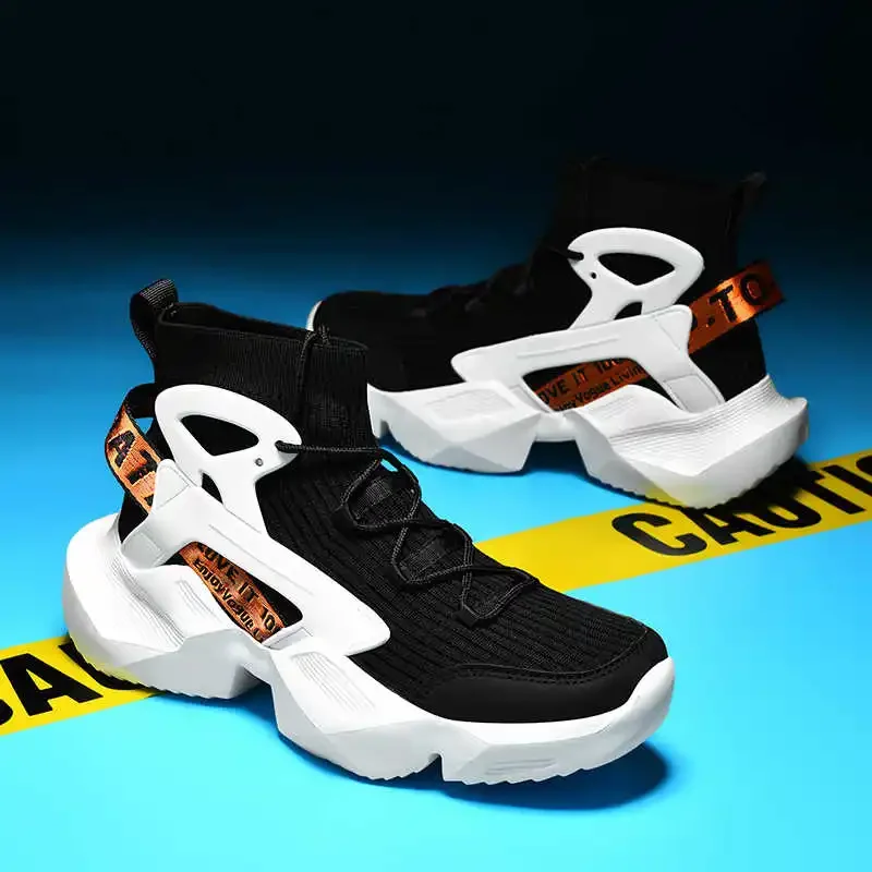 Zapatillas deportivas de baloncesto de cuero Natural con suela de tenis para hombre, zapatillas deportivas tejidas, nuevas zapatillas de carreras Sunny Topanky
