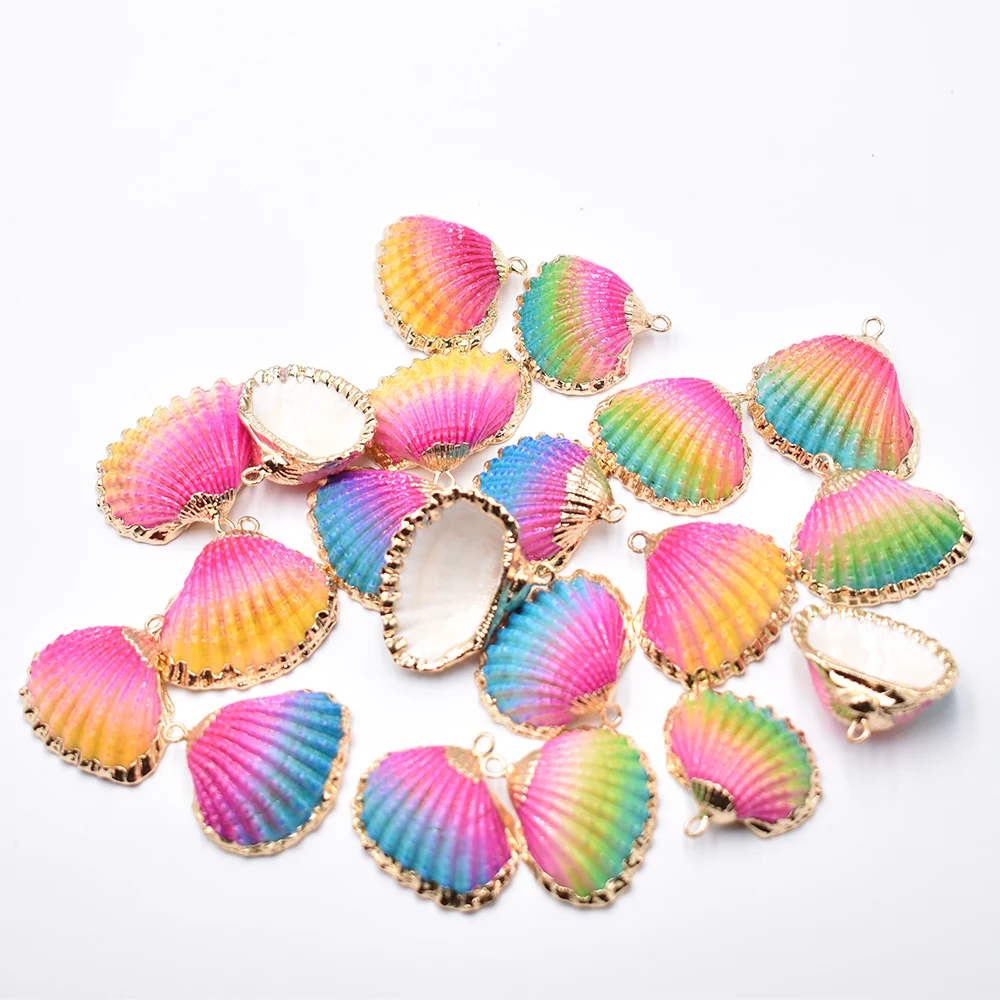 Wholesale 20pcs/lot fashion quality natural Shell scallop shape Pendant for DIY Craft Jewelry Accessories Making free shipping