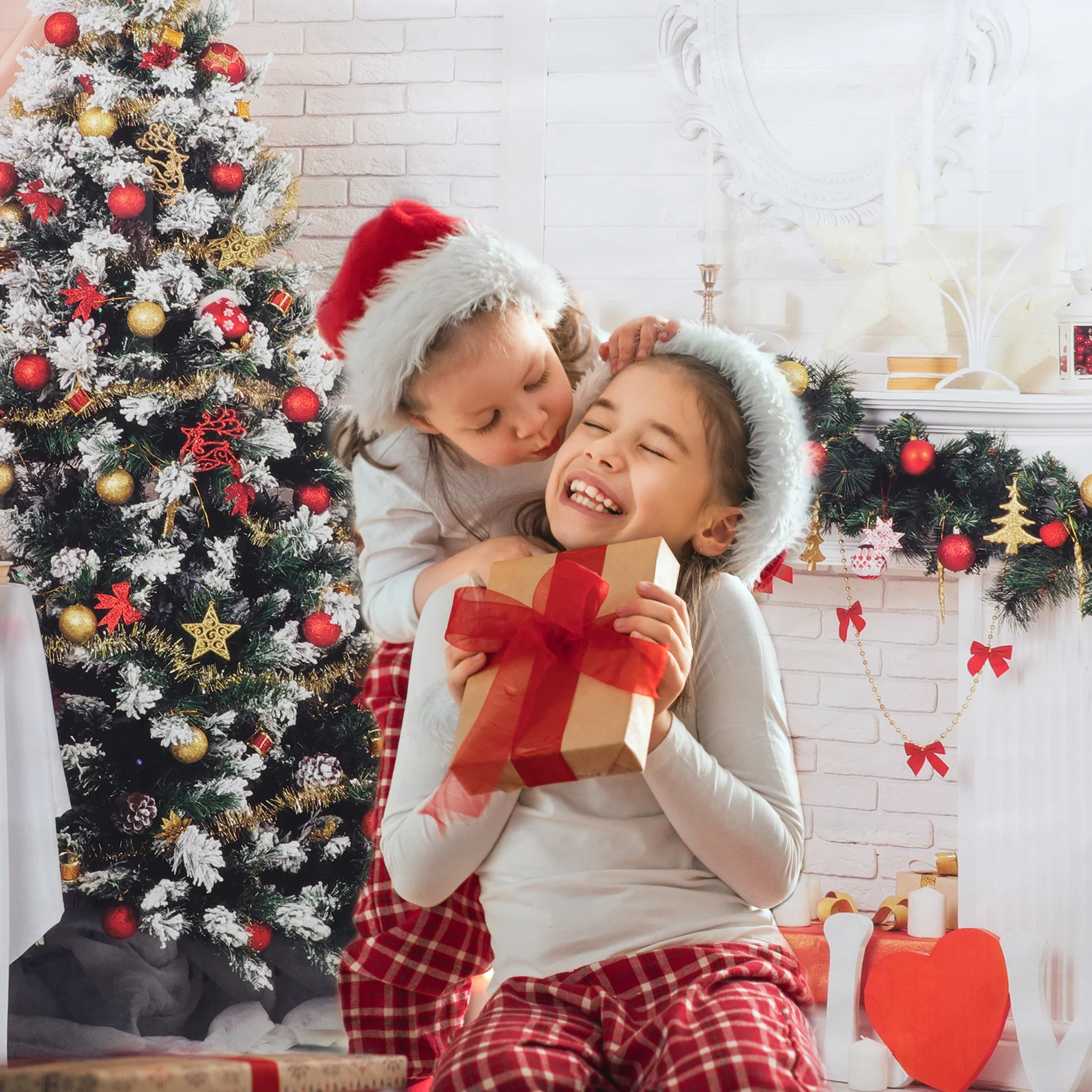 

Christmas Backdrop Cloth Durable Anti Wrinkle Fabric Photographic Background For Holiday Party Photo Studio Decoration