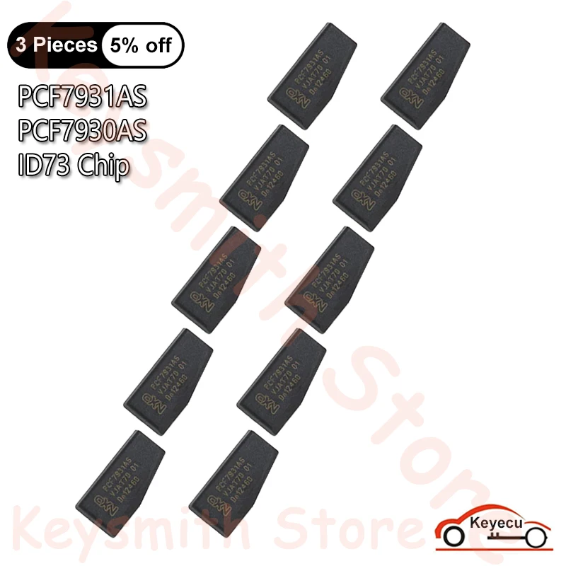 

KEYECU 10 Pcs/lot Car Key Chip PCF7931AS PCF7930AS Chip Auto Transponder PCF7930 PCF7931 ID73 Chip 7930 / 7931 Chip