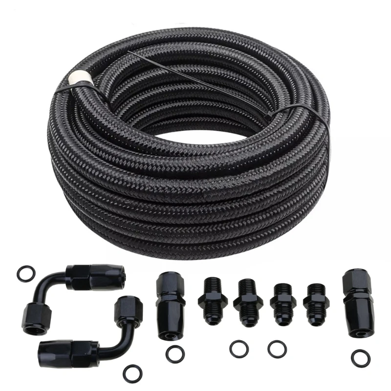 

Automatic Transmission Coolers Line Black 6AN Steel Braided Cable for 4L60E 4L65E