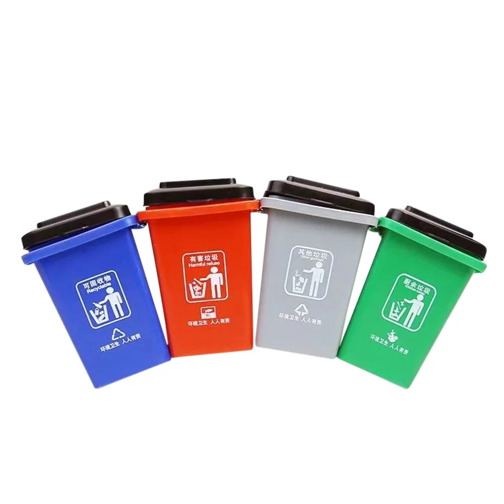 

Trash Can Teaching Aids Children’s Toys Childrens Mini Vehicle Garbage Bin Miniature