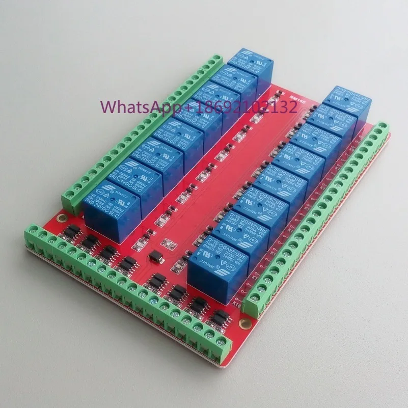 Isolated 16 Relay Control Module / Expansion Module / High / Low Triggering / 5V / 12V / 24V