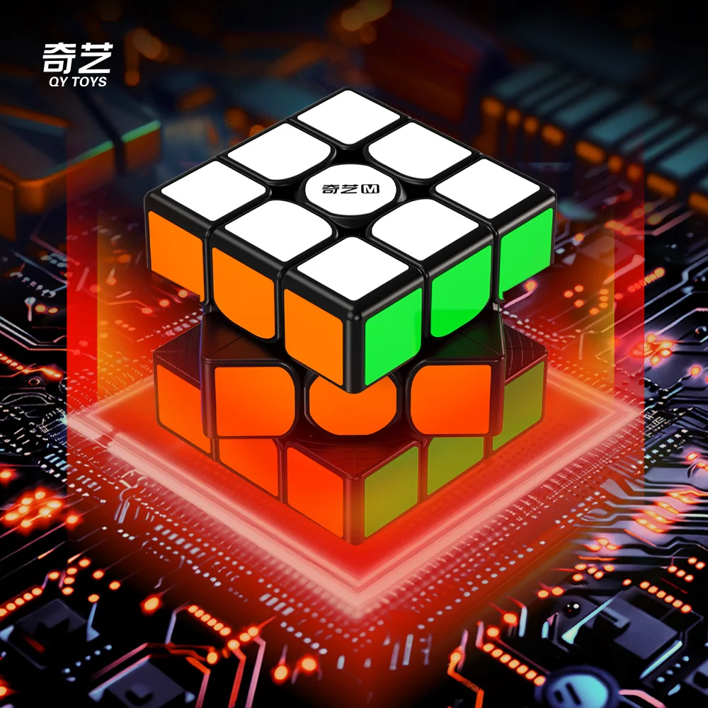 

[JudyCube] Qiyi Warrior M Biack 3X3 Магнитный скоростной кубик Рубика без наклеек, антистресс-игрушка Qiyi Warrior black Cubo Magico