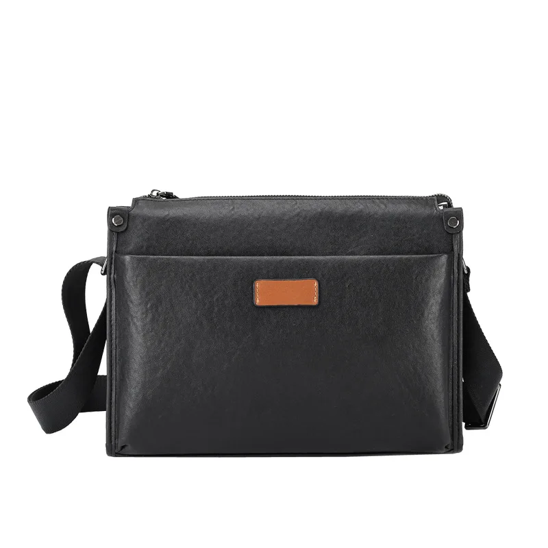 New Single Shoulder Genuine Messenger Luxury Leather Bag Men Casual High-end Large Capacity Cowhide Bag Men's Porte Document