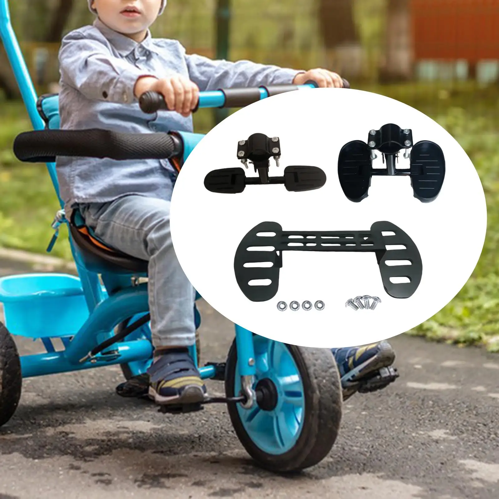 مجموعة دواسات معدنية قابلة للطي لمسند القدمين للأطفال، منصة قابلة للتعديل لدراجات التوازن والدراجات البخارية الكهربائية