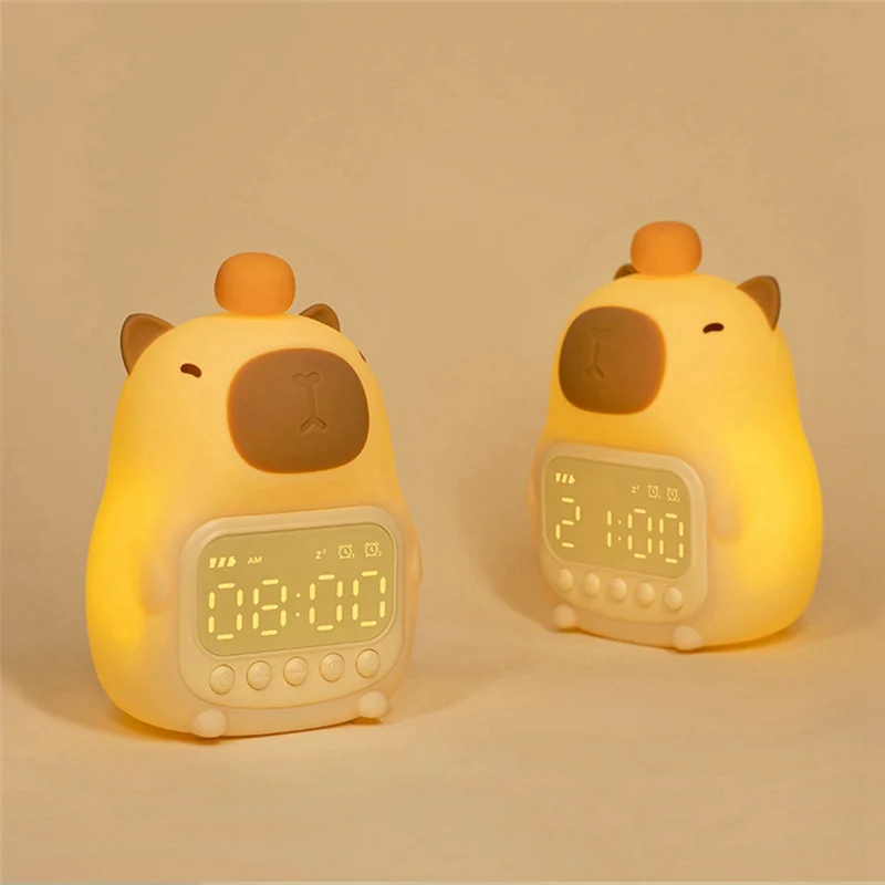 

ABKJ-прикроватные светодиодные часы с тематикой капибары, перезаряжаемый ночник, сенсорное управление - идеальный подарок для студентов и детей