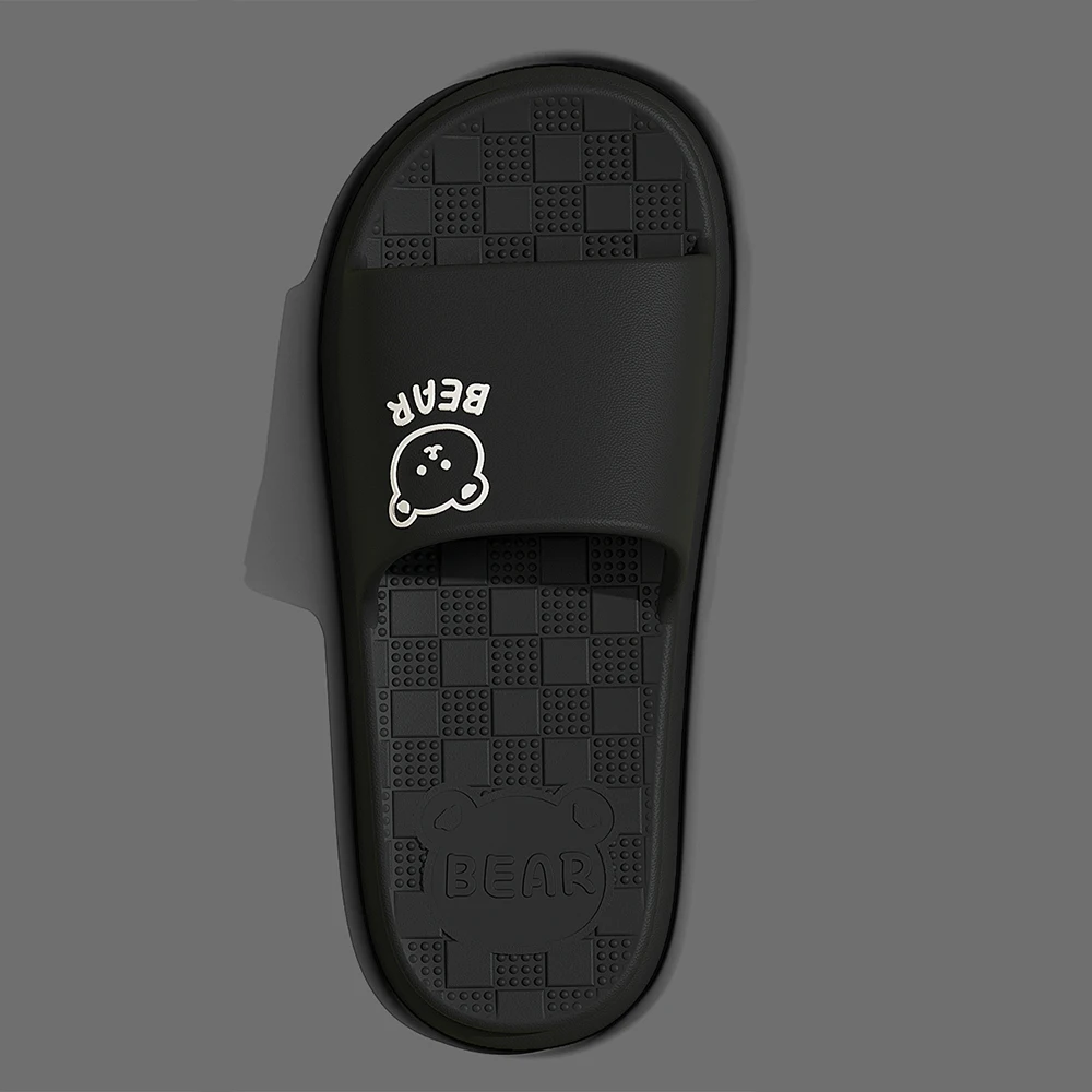 ZHIDA Fashion Women's Slippers Indoor Bathroom Soft Sole EVA Men Cartoon Bear Print Slides Summer Outdoor Couple Cool Shoes image 2