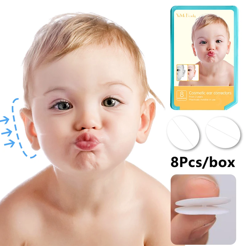 

8Pcs Ear Corrector Tape Ear Corrector Fixer Cosmetic Ear Stickers Like Elf Ears Stretched Ears Ear Corrector Tool