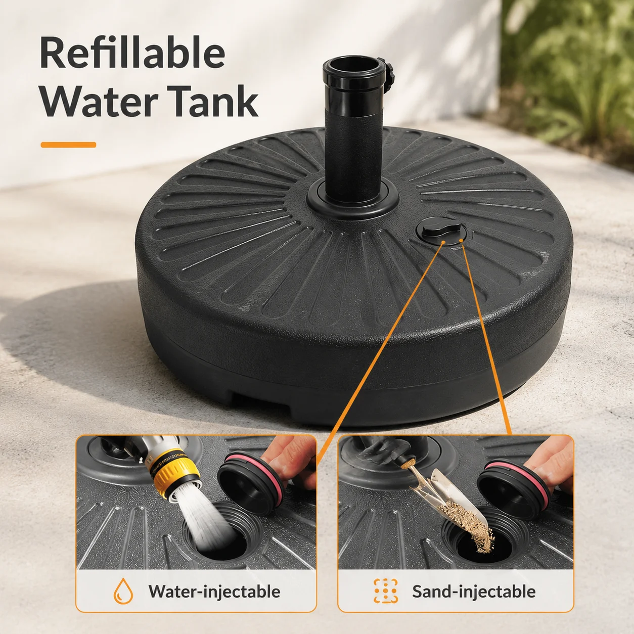 3-Meter Adjustable Water Tank Pole Set DIY Water Pipe Set for Outdoor Lamps and Lanterns Round Lamp Holder. view 4