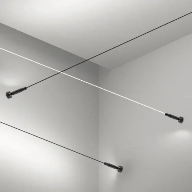 

Skyline Linear Wall Lamp Strip Family Decoration Black White Steel Bar Villa Aisle DIY Length LED Ceiling Light Cutting Sconce