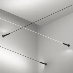 Skyline Linear Wall Lamp Strip Family Decoration Black White Steel Bar Villa Aisle DIY Length LED Ceiling Light Cutting Sconce