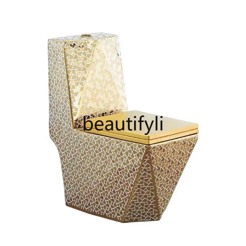 

ss Flushing gold ceramic toilet Siphon water-saving European toilet