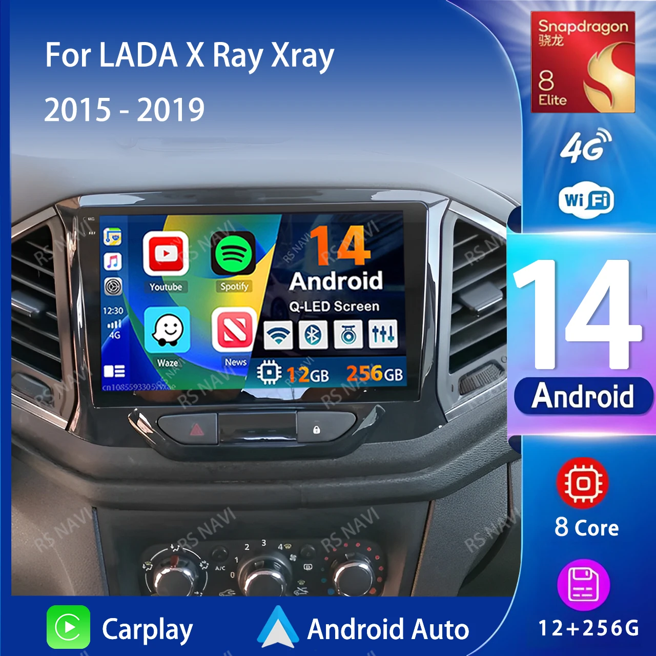

Android 14 wifi+4G Carplay AUTO Car Radio For LADA X Ray Xray 2015- 2019 Navigation GPS Video Player Stereo Multimedia Head unit
