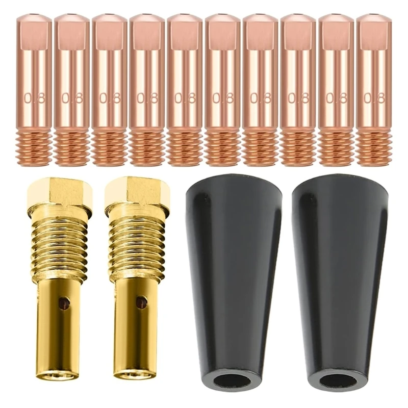 

Cores Gasless Nozzle Tips Heat Resistant Replacement Gasless Nozzles MIG Welder Accessory Durable Brass Welding