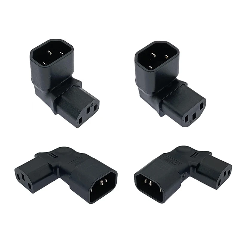 10A 3Pin IEC Connector Down UP 90 Angled IEC 320 C14 Male to C13 Female Power Adapter AC Plug LCD LED Wall Mount TV Accessories