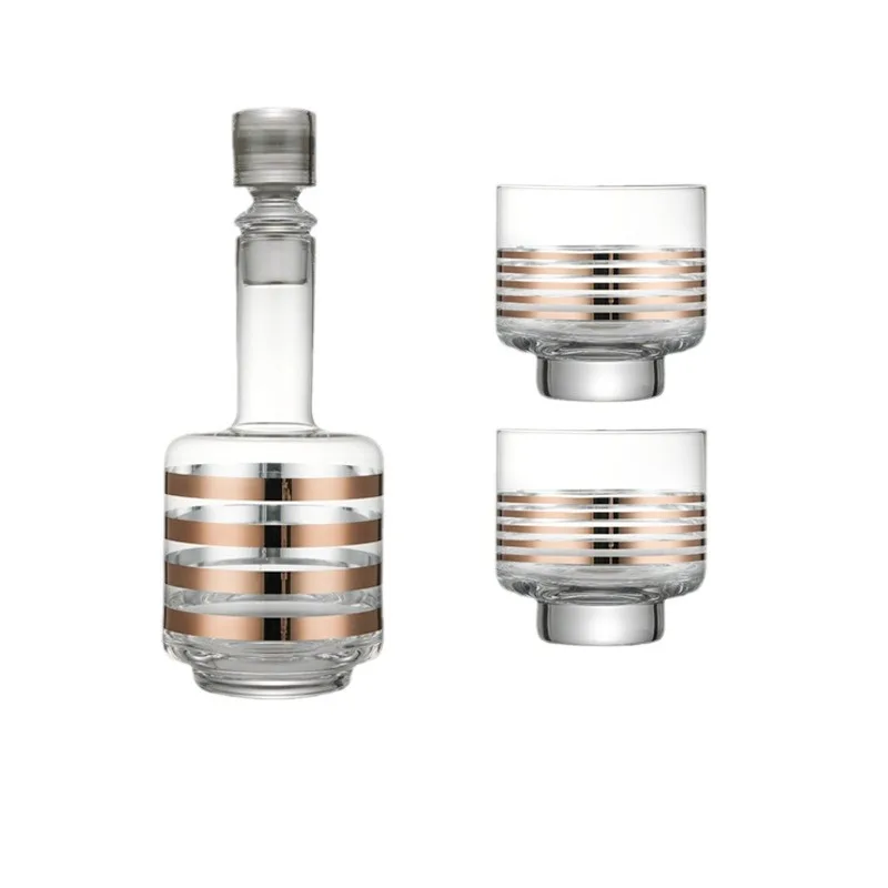 

Whiskey glass wine set, light luxury ornament, handmade crystal glass wine bottle wine glass