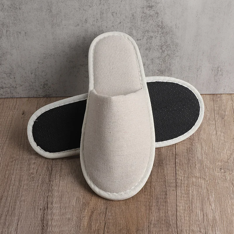 Autumn And Winter Women's Leisure Sports Thick Linen Slippers