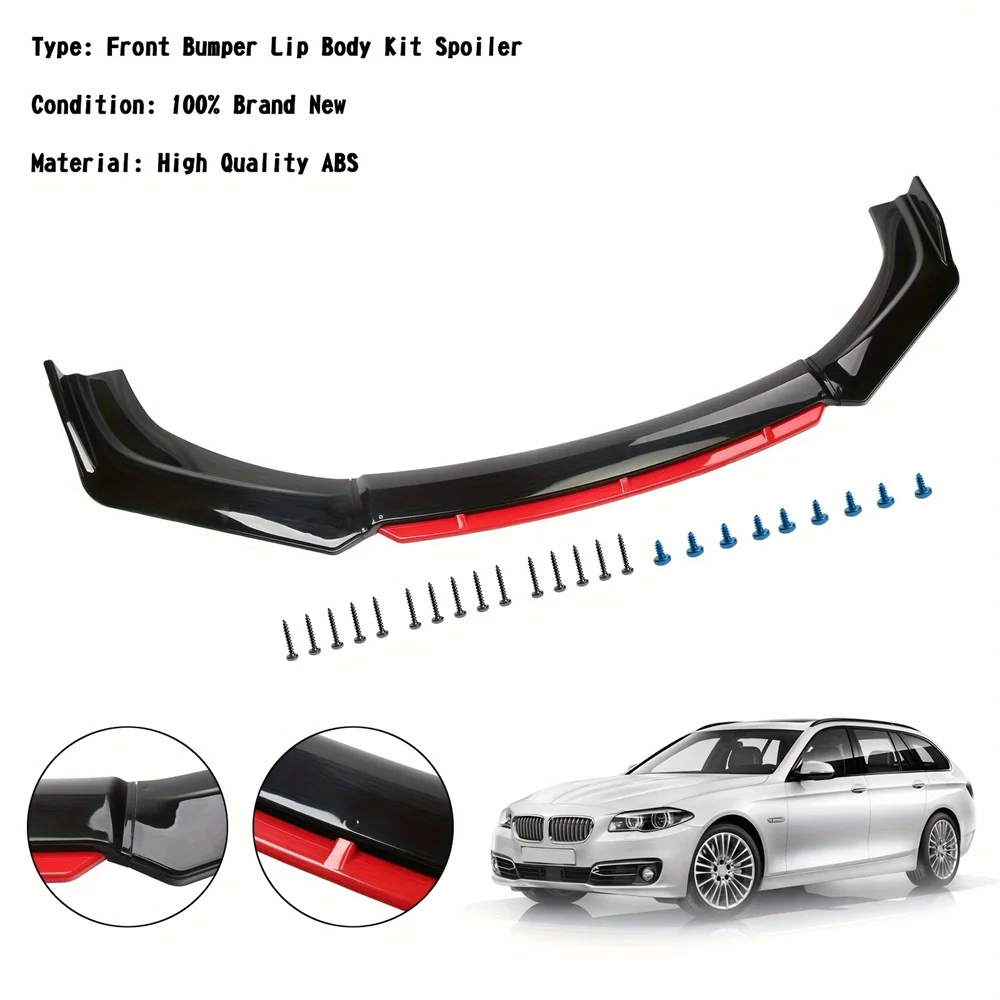 3 قطعة سيارة عالمية الجبهة حافة مصد السيارة الفاصل الشفاه طقم الجسم المفسد الناشر لسيارات BMW لبنز لأودي لشركة فولكس فاجن لسوبارو