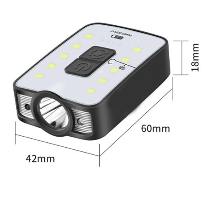 Powerful XP-L LED Hunting Headlamp IR Sensor IPX6 Fishing Head Torch Light & Hook 1200mA USB-C Camping Latern Pocket Work Light