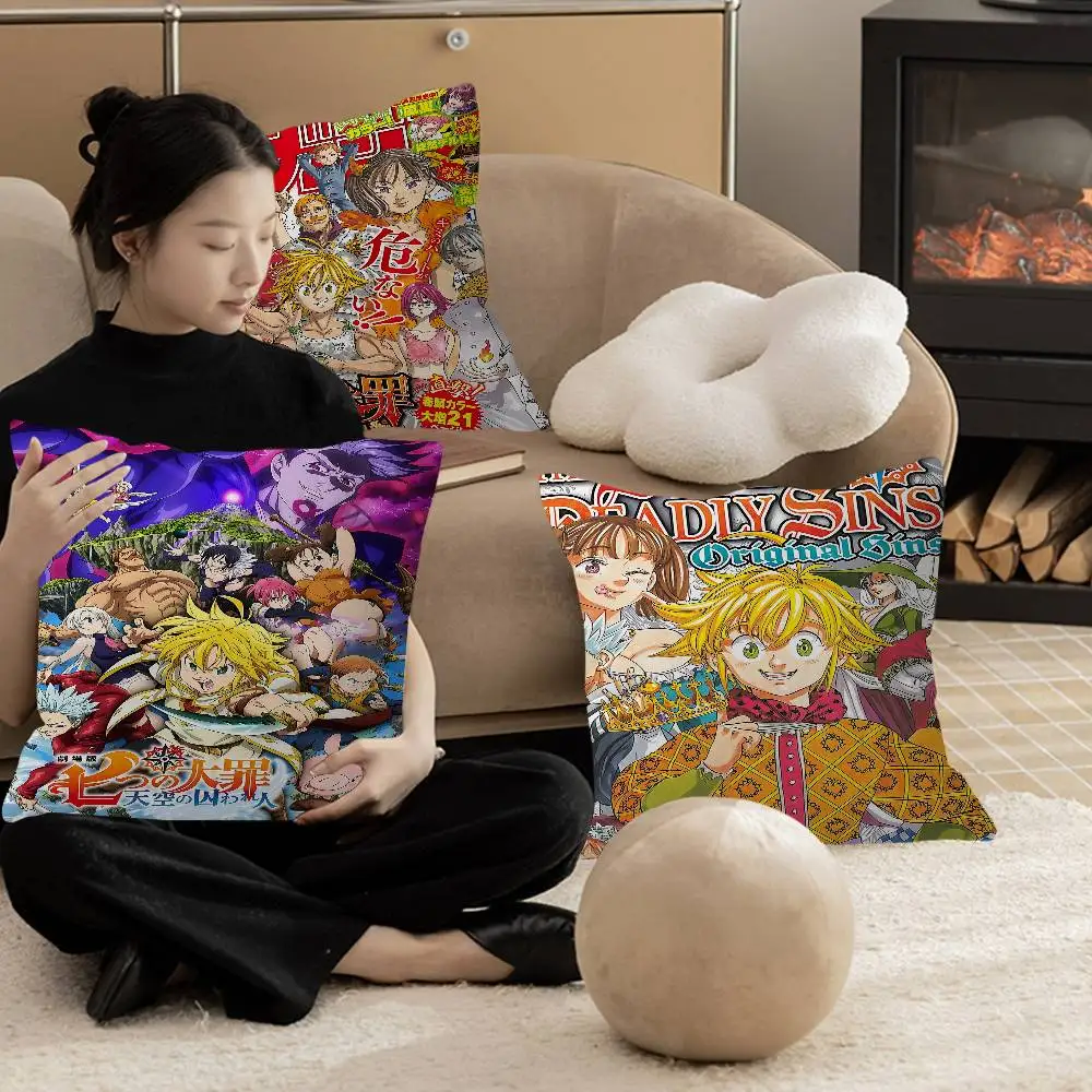 غطاء وسادة إبداعي بتصميم الخطايا السبع المميتة، غطاء وسادة ديكور للعطلات #1