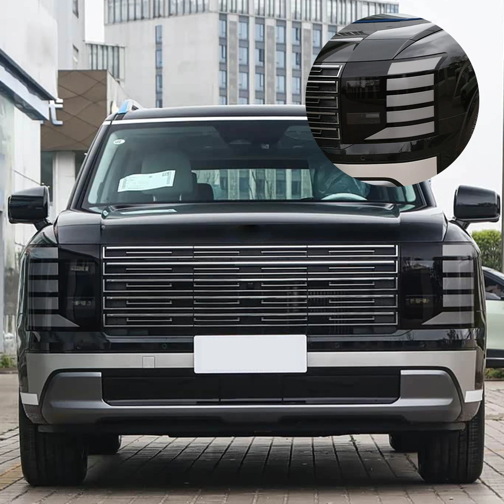 Vorgeschnittene TPU-Scheinwerfer-PPF für Hyundai Palisade LX2 2020-2026 Rauchschwarz Hochglanz Kratzfeste Schutzfolie Vinyl-Wrap-Kit – Detail 5
